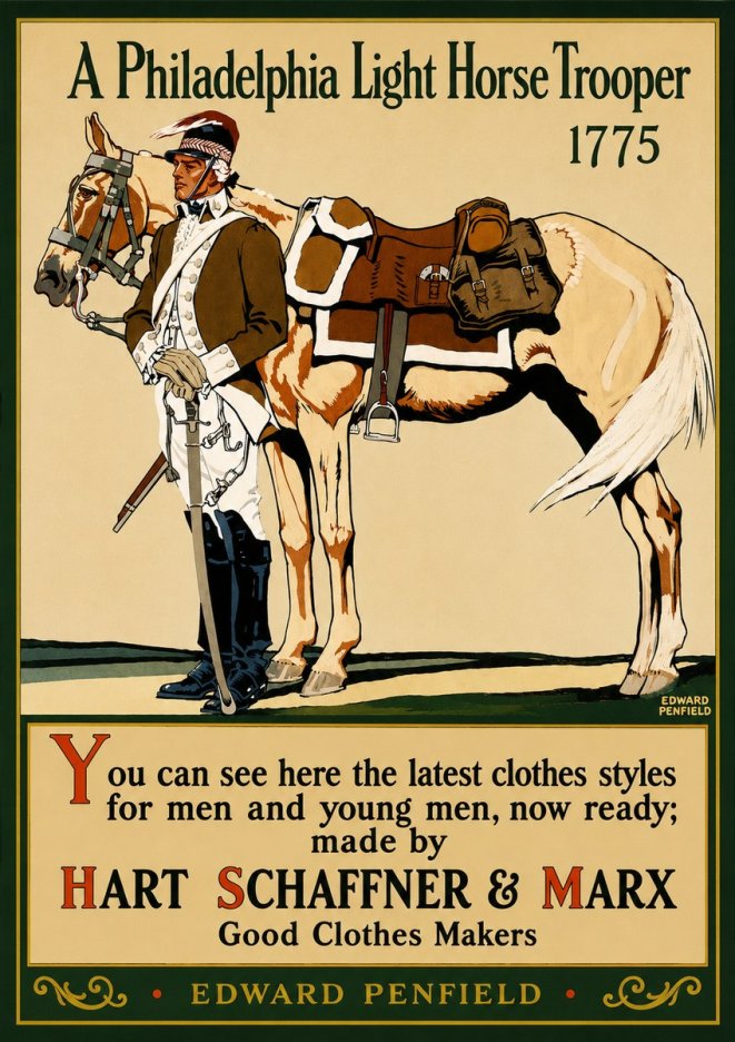 Edward Penfield A Philadelphia Light Horse Trooper 1775 No3 - Plakat