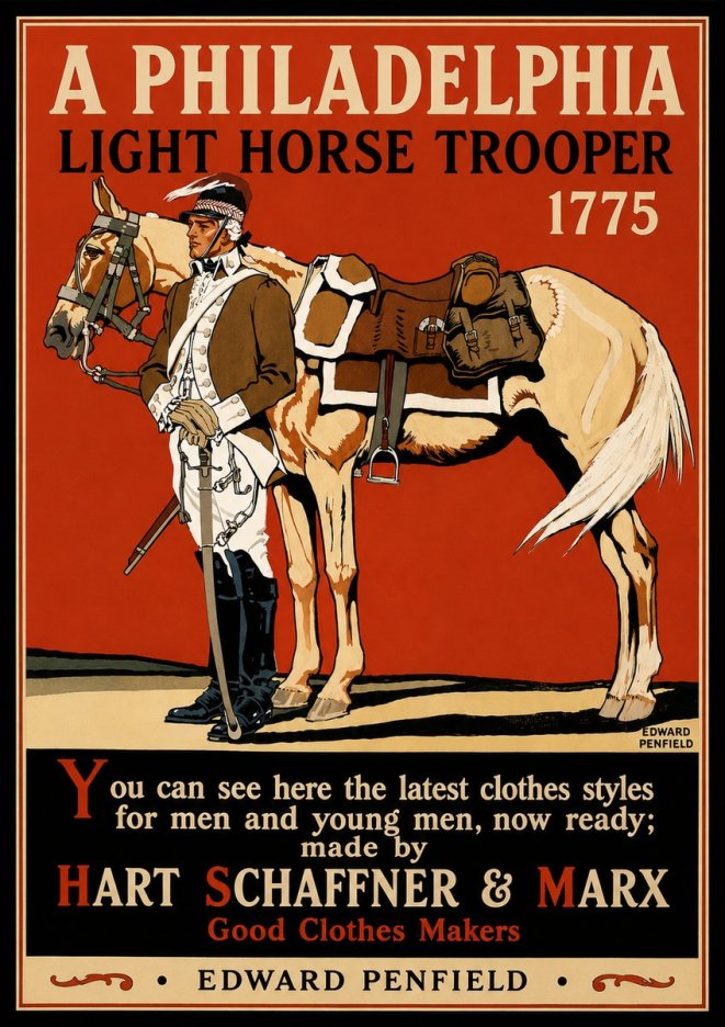 Edward Penfield A Philadelphia Light Horse Trooper 1775 No4 - Plakat
