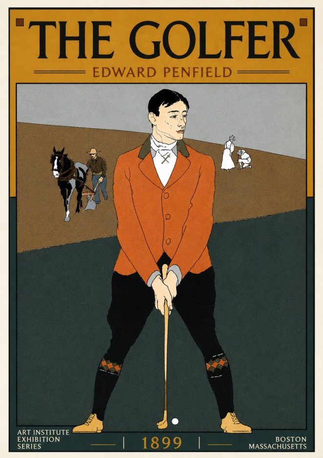 Edward Penfield The Golfer No6 - Plakat
