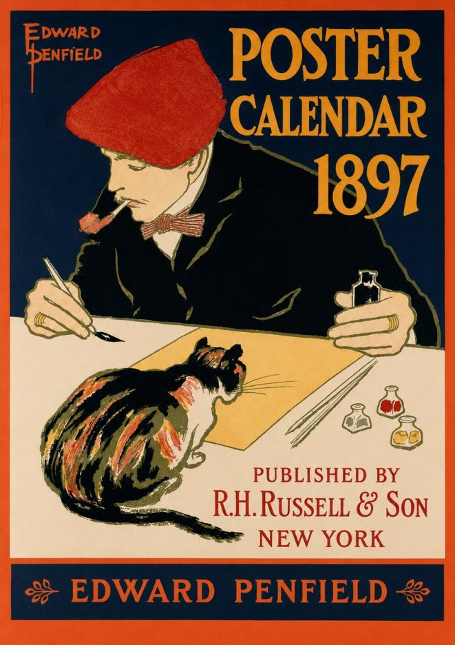 Edward Penfield Poster Calendar 1897 No2 - Plakat