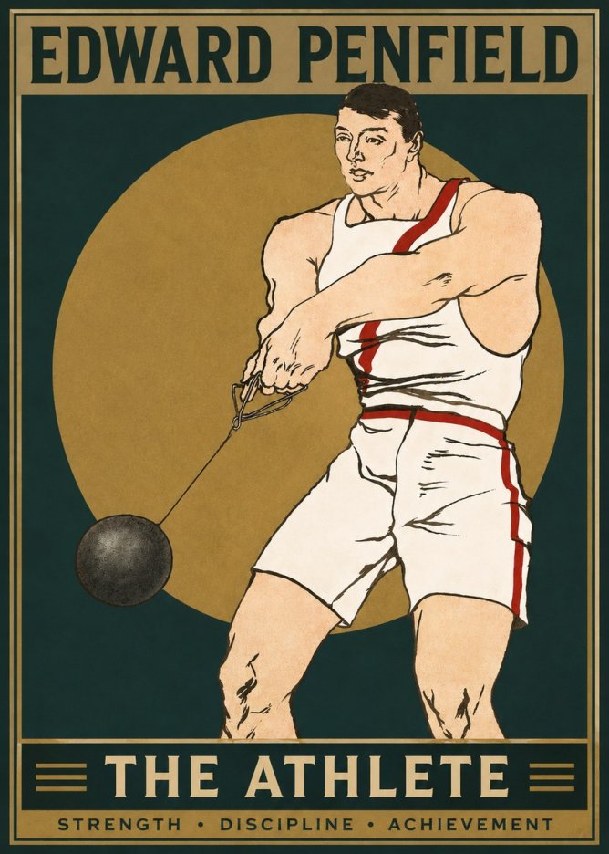 Edward Penfield The Athlete No3 - Plakat