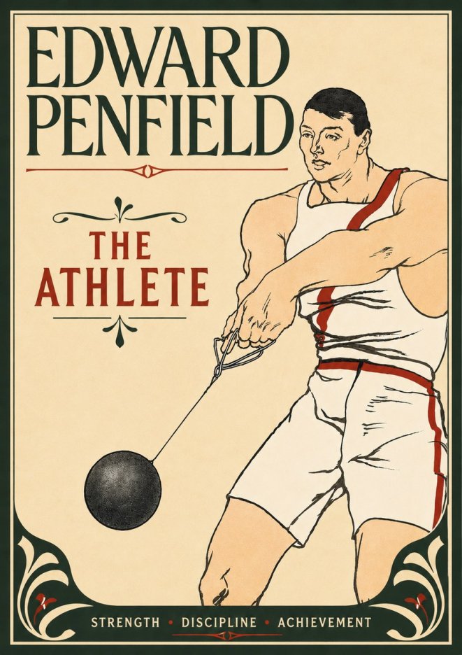 Edward Penfield The Athlete No6 - Plakat