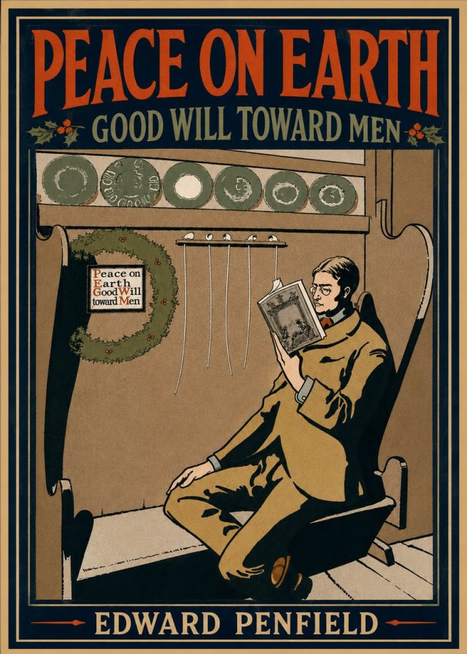Edward Penfield Peace on Earth Good Will Toward Men No4 - Plakat