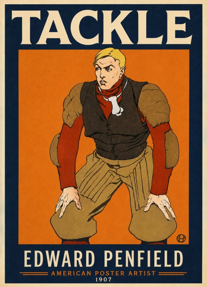 Edward Penfield Tackle No4 - Plakat