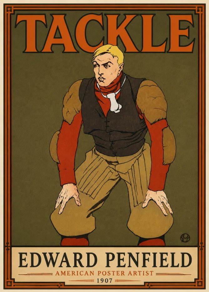 Edward Penfield Tackle No5 - Plakat