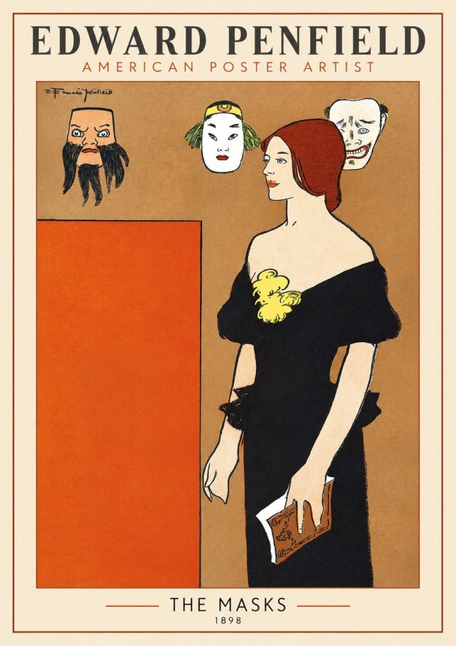 Edward Penfield The Masks No1 - Plakat