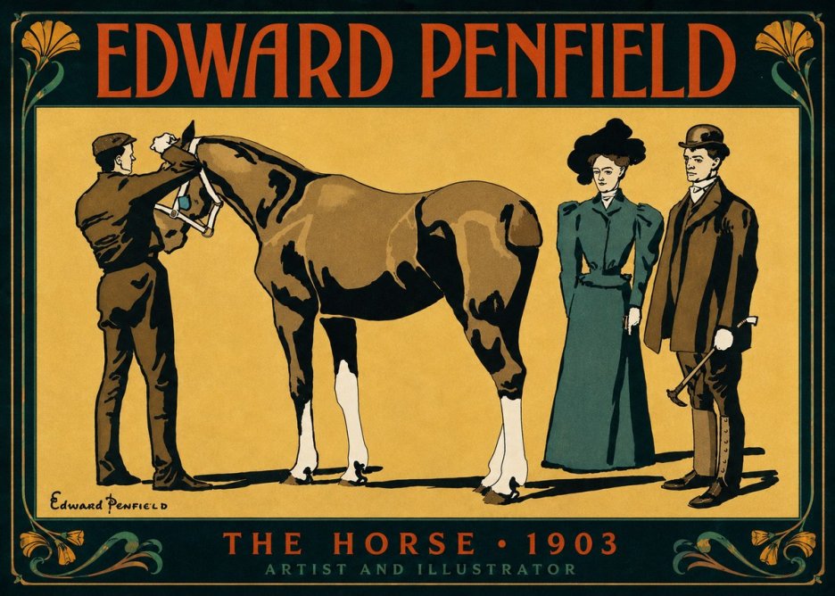 Edward Penfield The Horse No4 - Plakat