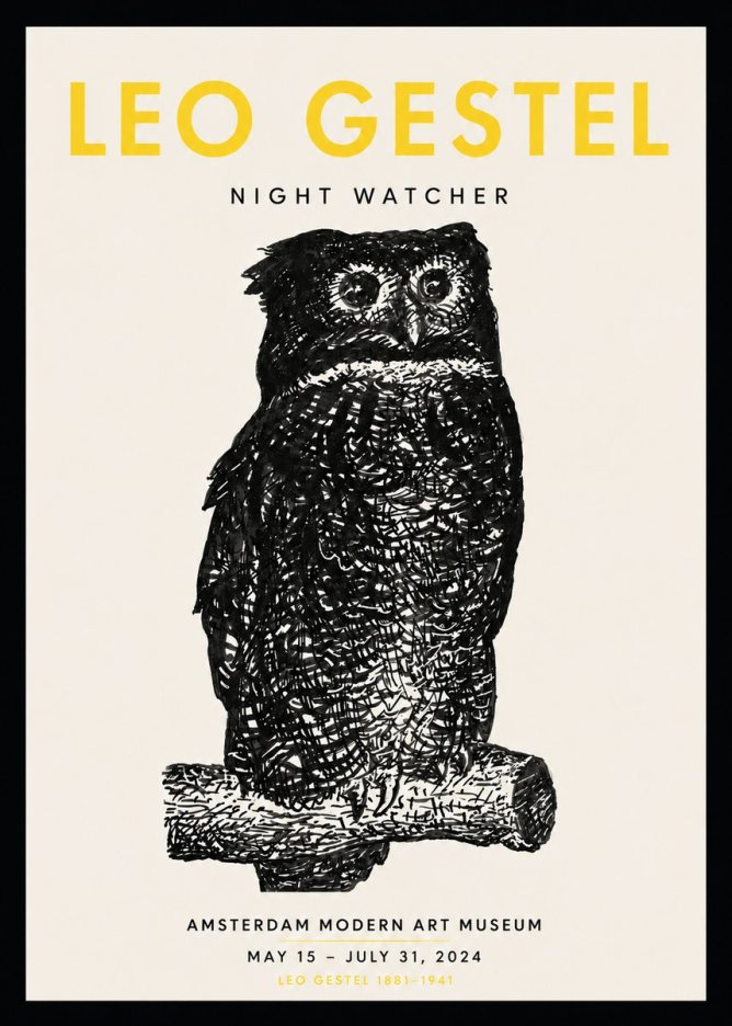 Leo Gestel Night Watcher No6 - Plakat