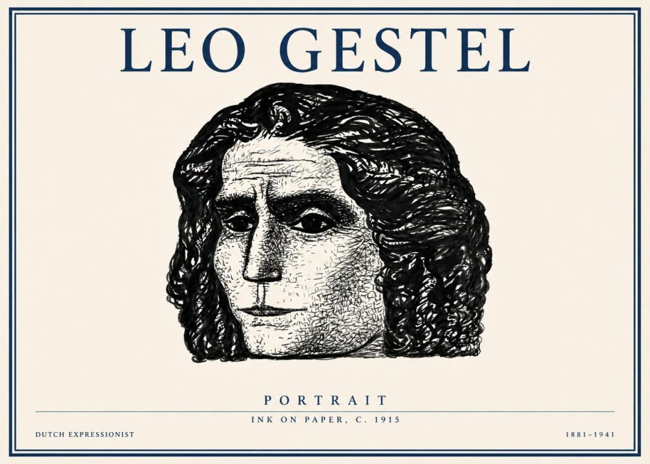 Leo Gestel Portrait No3 - Plakat
