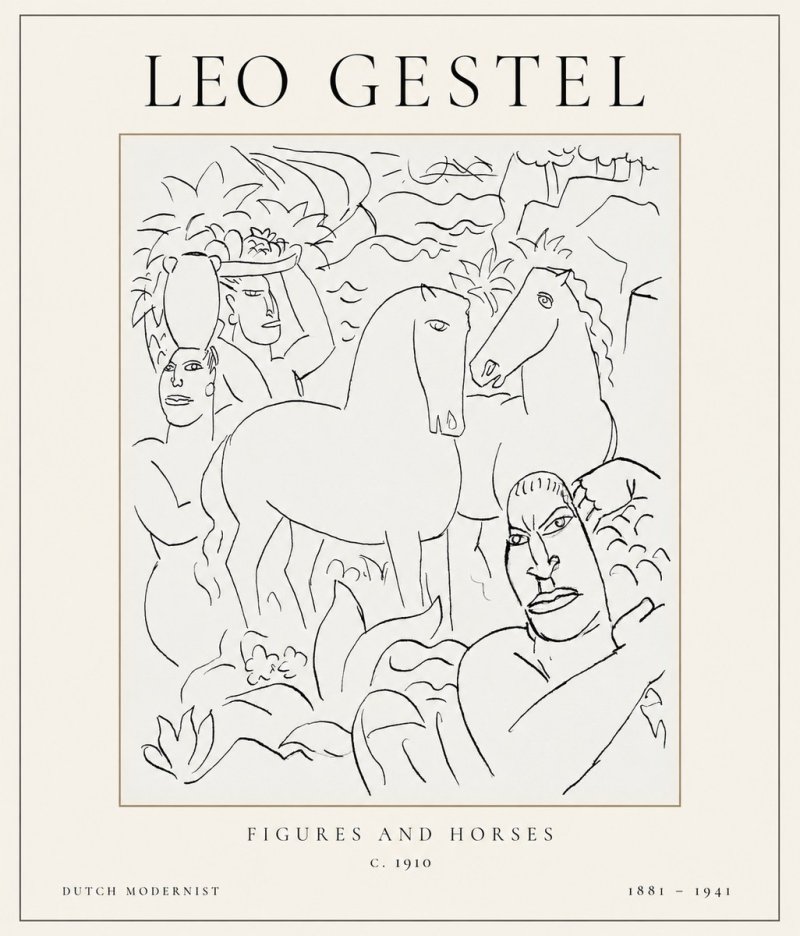 Leo Gestel The Equestrian Companions No2 - Plakat