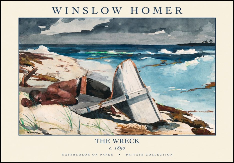Winslow Homer The Wreck No1 - Plakat