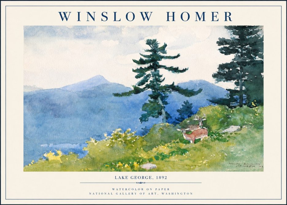 Winslow Homer Lake George, 1892 No3 - Plakat