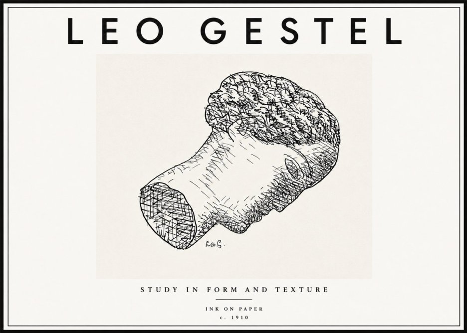 Leo Gestel Study in Form and Texture No6 - Plakat