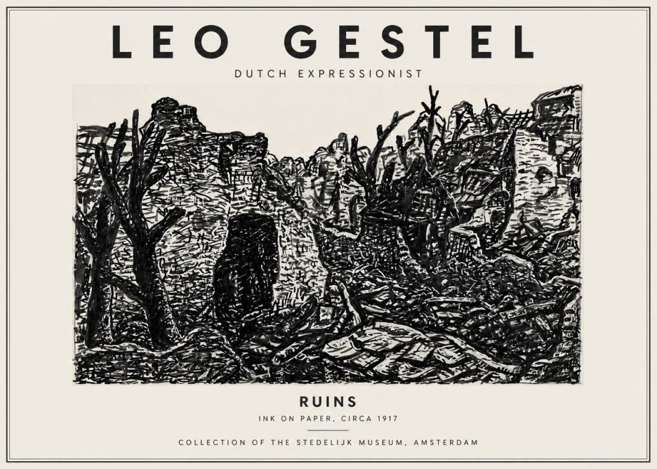Leo Gestel Ruins No5 - Plakat