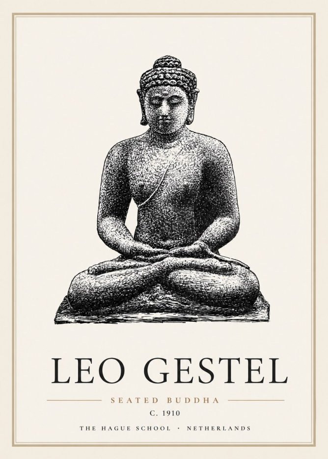Leo Gestel Seated Buddha No5 - Plakat