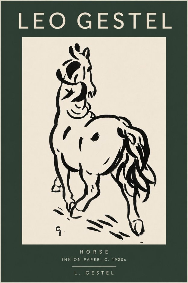 Leo Gestel Horse No2 - Plakat