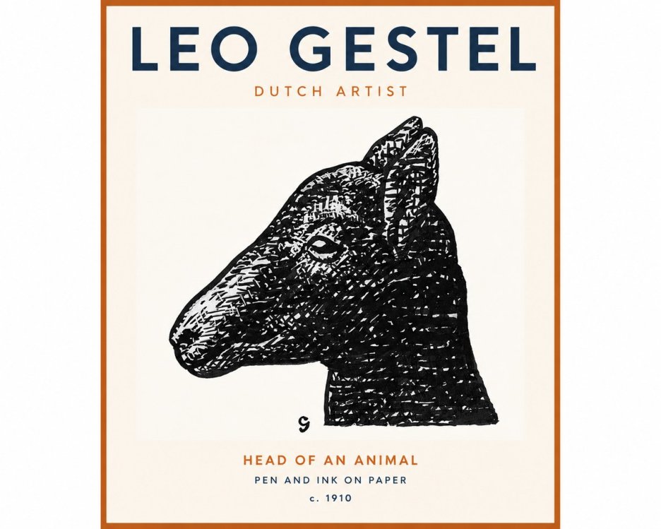 Leo Gestel Head of an Animal No2 - Plakat