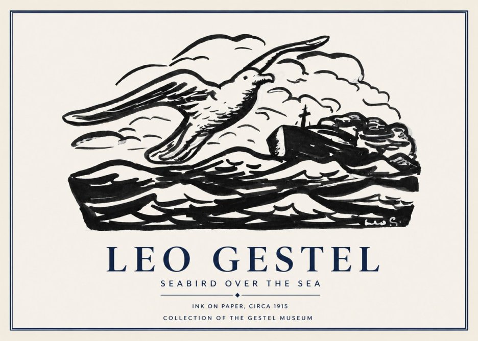 Leo Gestel Seabird over the Sea No2 - Plakat