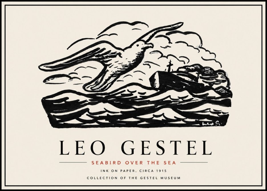 Leo Gestel Seabird over the Sea No6 - Plakat
