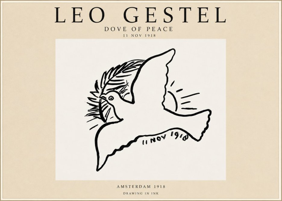 Leo Gestel Dove of Peace No3 - Plakat