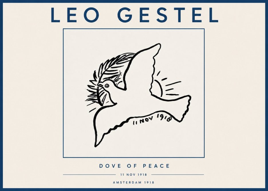 Leo Gestel Dove of Peace No4 - Plakat