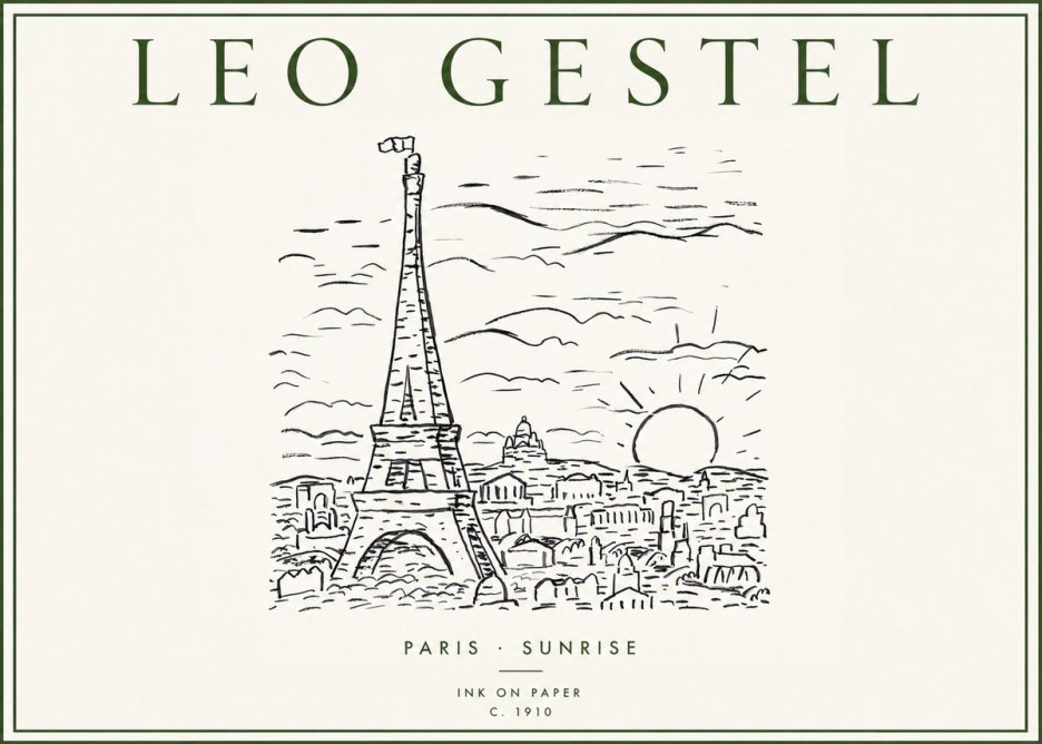 Leo Gestel Paris Sunrise No3 - Plakat