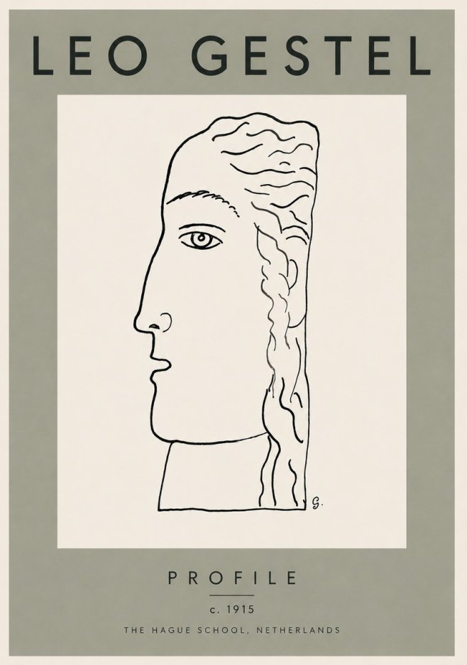 Leo Gestel Profile No3 - Plakat