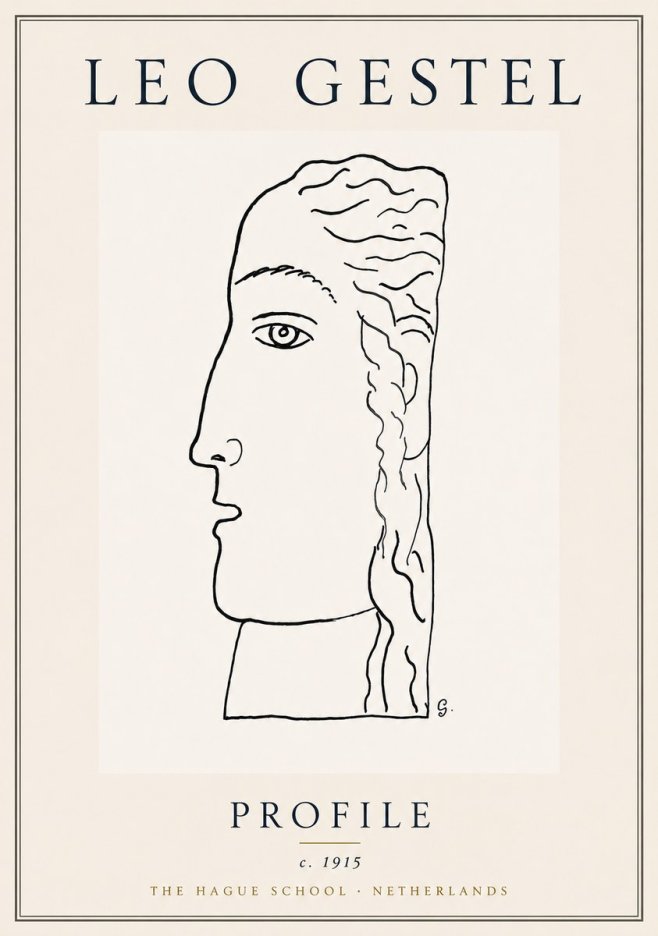 Leo Gestel Profile No6 - Plakat