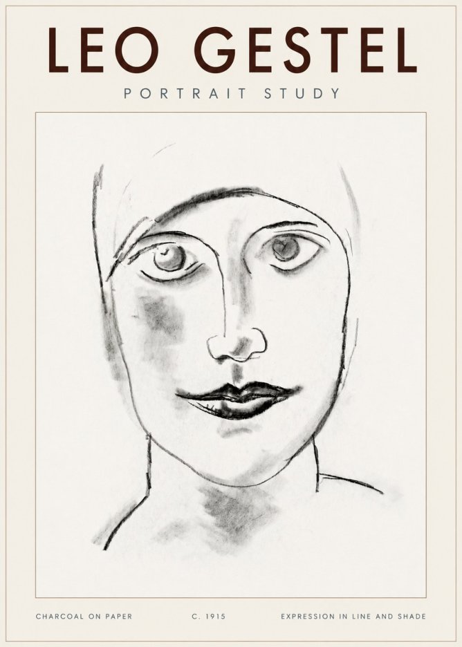 Leo Gestel Portrait Study I No4 - Plakat