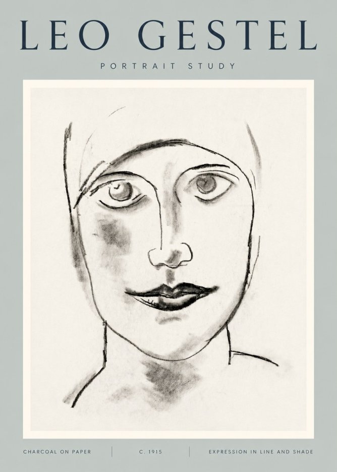 Leo Gestel Portrait Study I No5 - Plakat