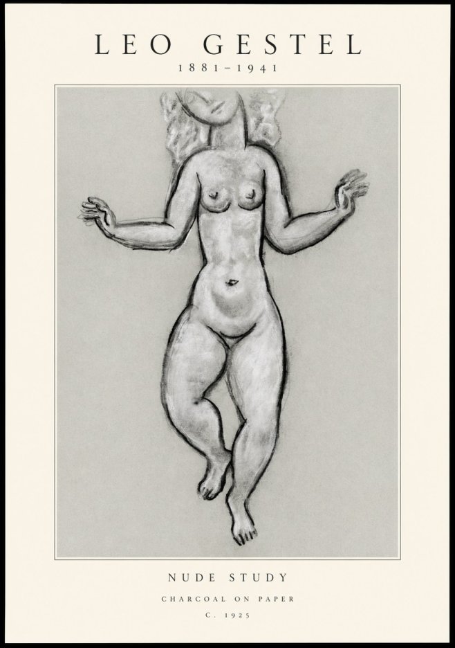 Leo Gestel Nude Study No1 - Plakat