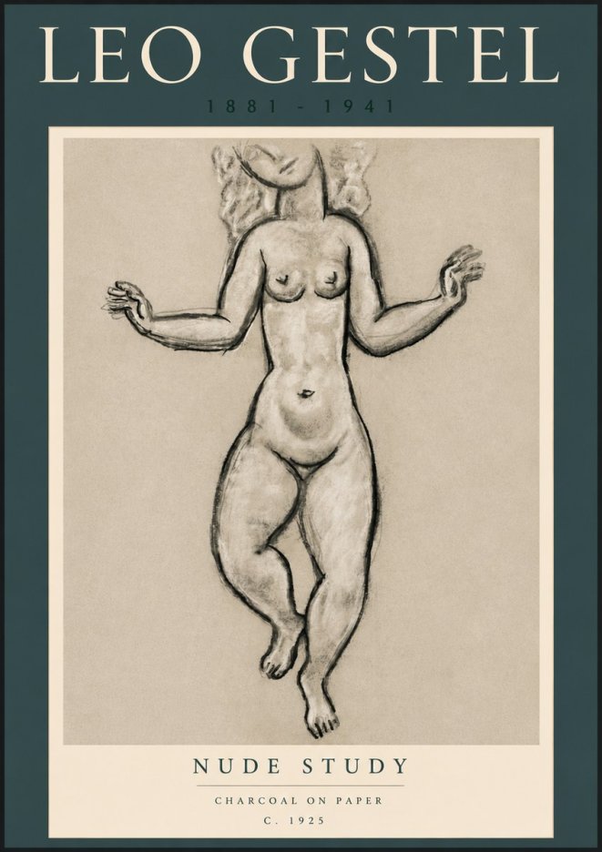 Leo Gestel Nude Study No4 - Plakat