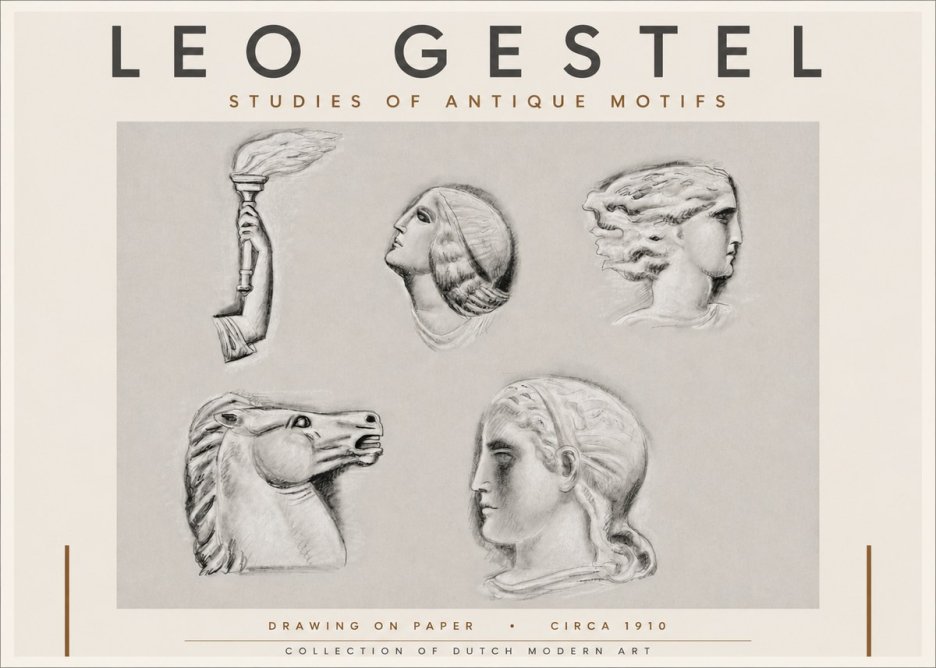 Leo Gestel Studies of Antique Motifs No4 - Plakat
