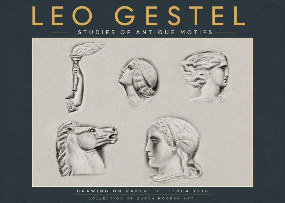 Leo Gestel Studies of Antique Motifs No5 - Plakat