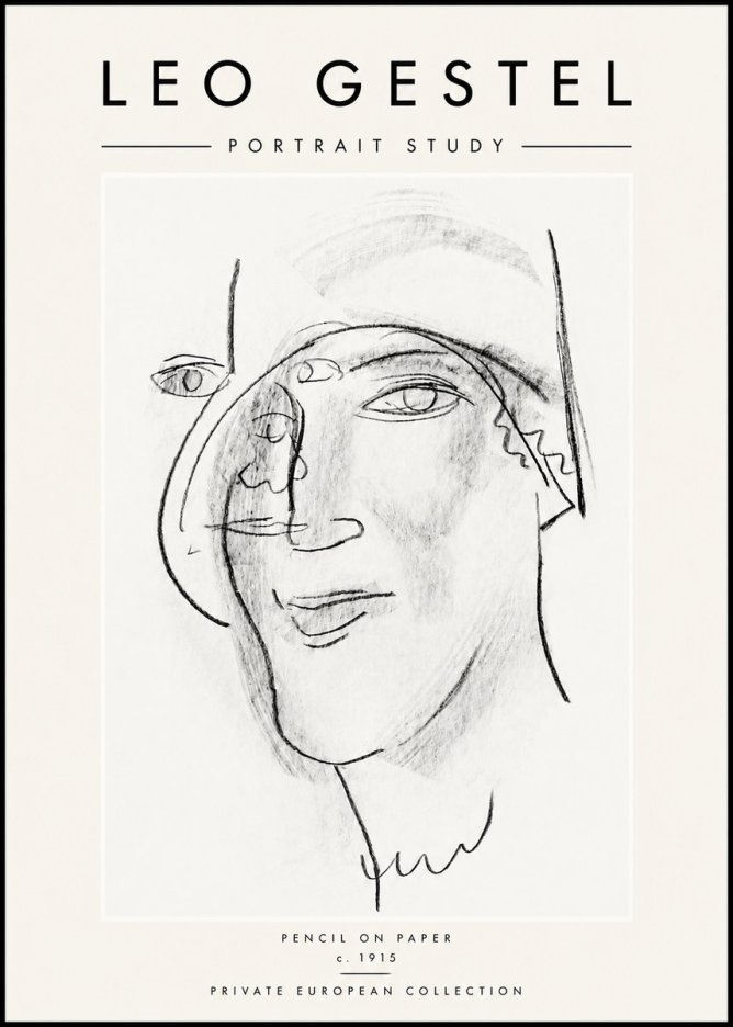 Leo Gestel Portrait Study II No6 - Plakat