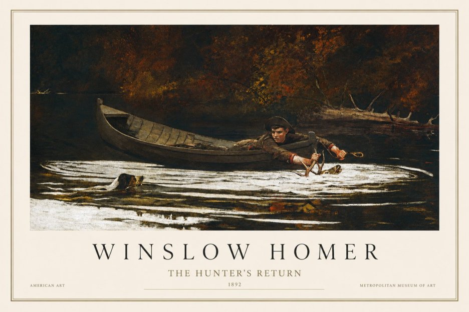 Winslow Homer The Hunter's Return No1 - Plakat