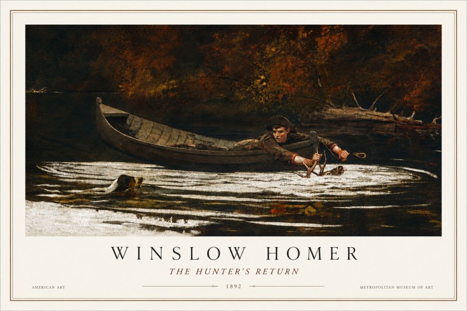 Winslow Homer The Hunter's Return No3 - Plakat