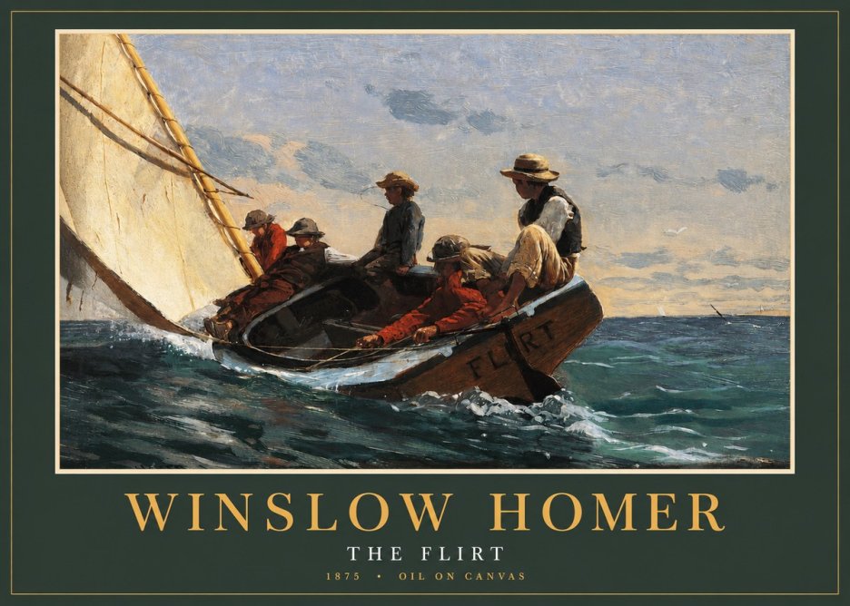 Winslow Homer The Flirt No2 - Plakat