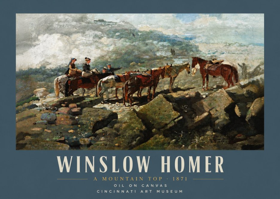 Winslow Homer A Mountain Top No4 - Plakat