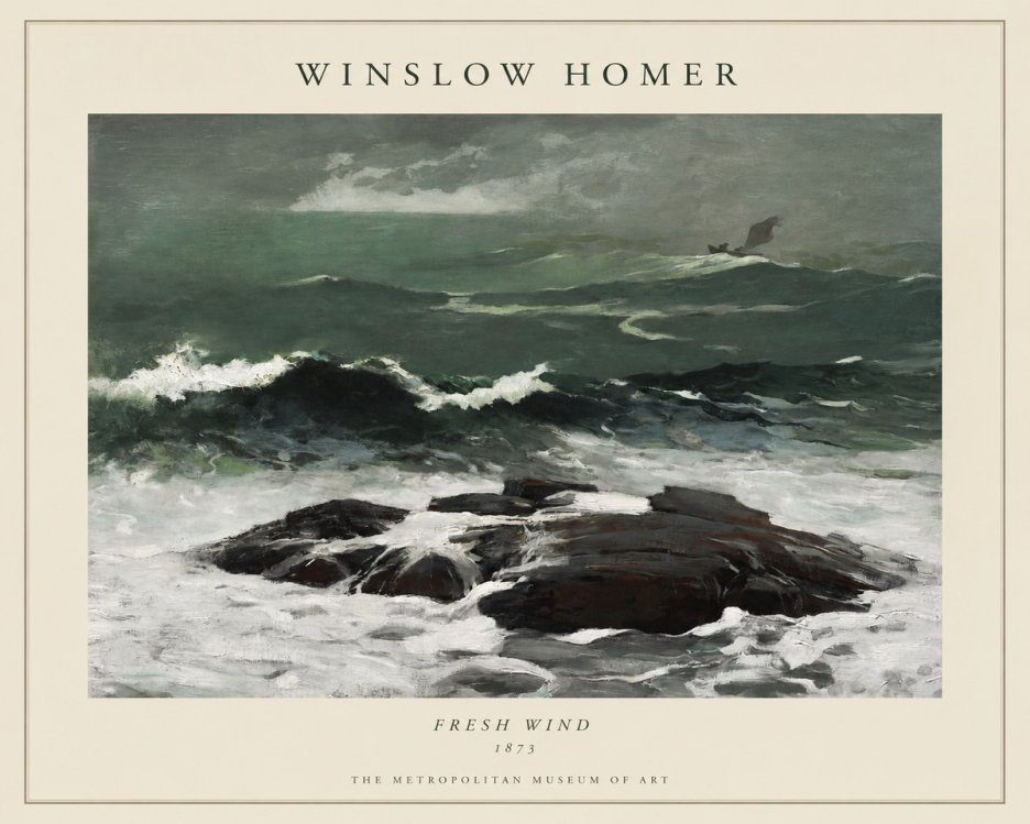 Winslow Homer Fresh Wind No1 - Plakat