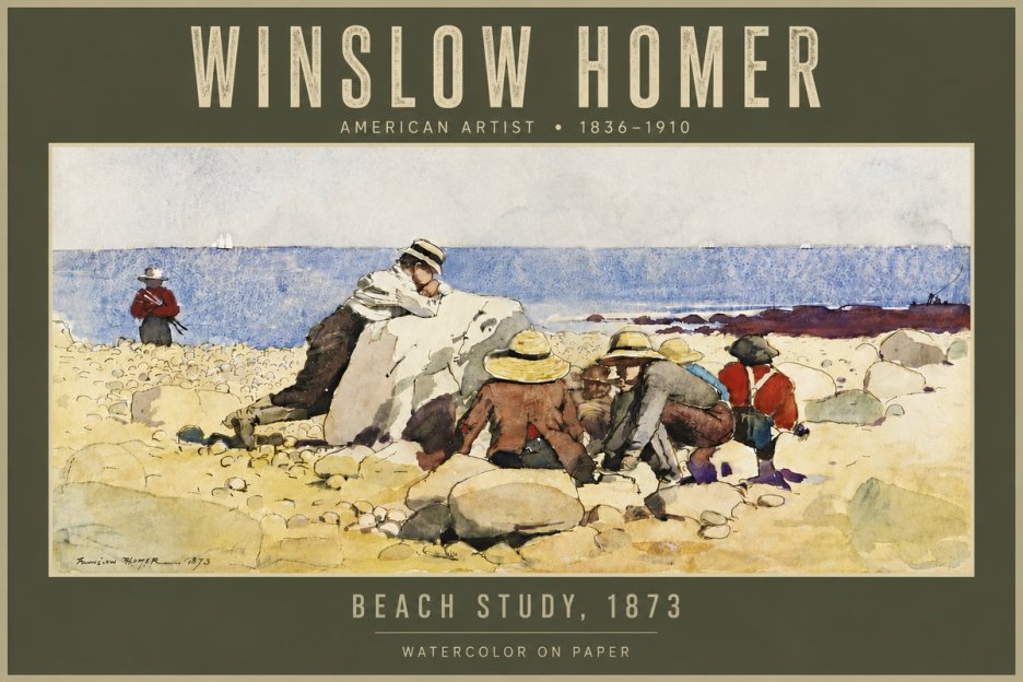 Winslow Homer Beach Study No5 - Plakat