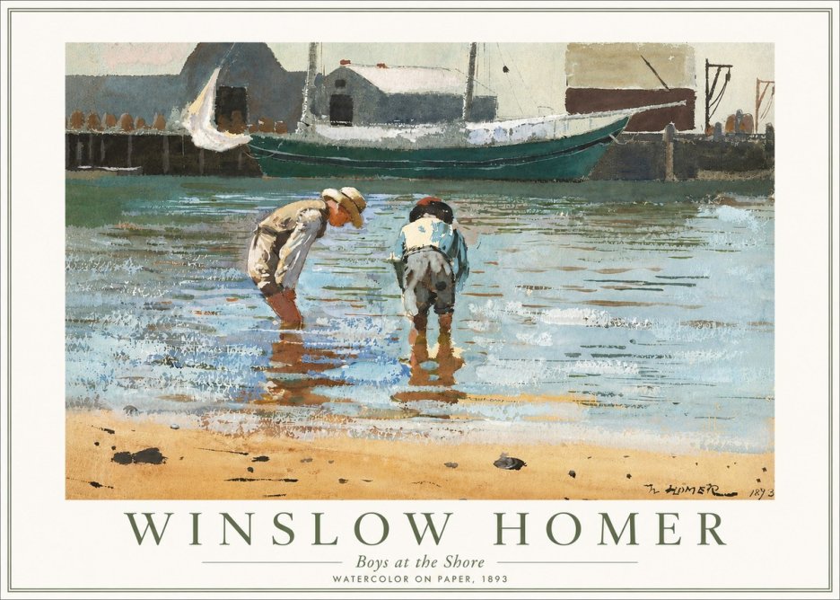 Winslow Homer Boys at the Shore No3 - Plakat