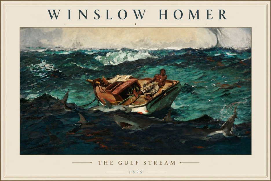 Winslow Homer The Gulf Stream No5 - Plakat