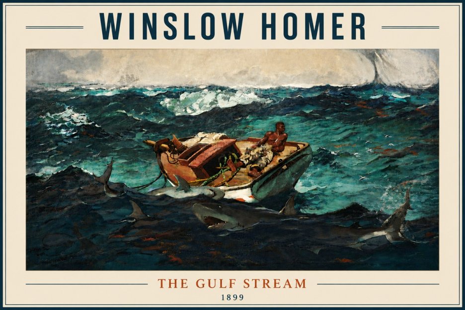 Winslow Homer The Gulf Stream No6 - Plakat