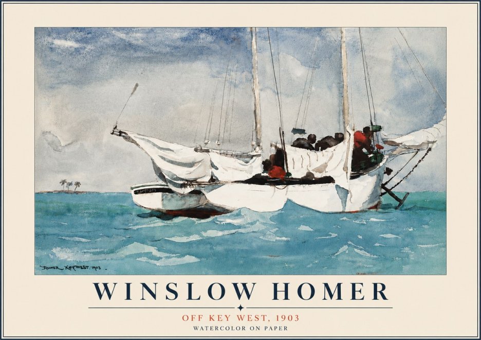 Winslow Homer Off Key West, 1903 No6 - Plakat