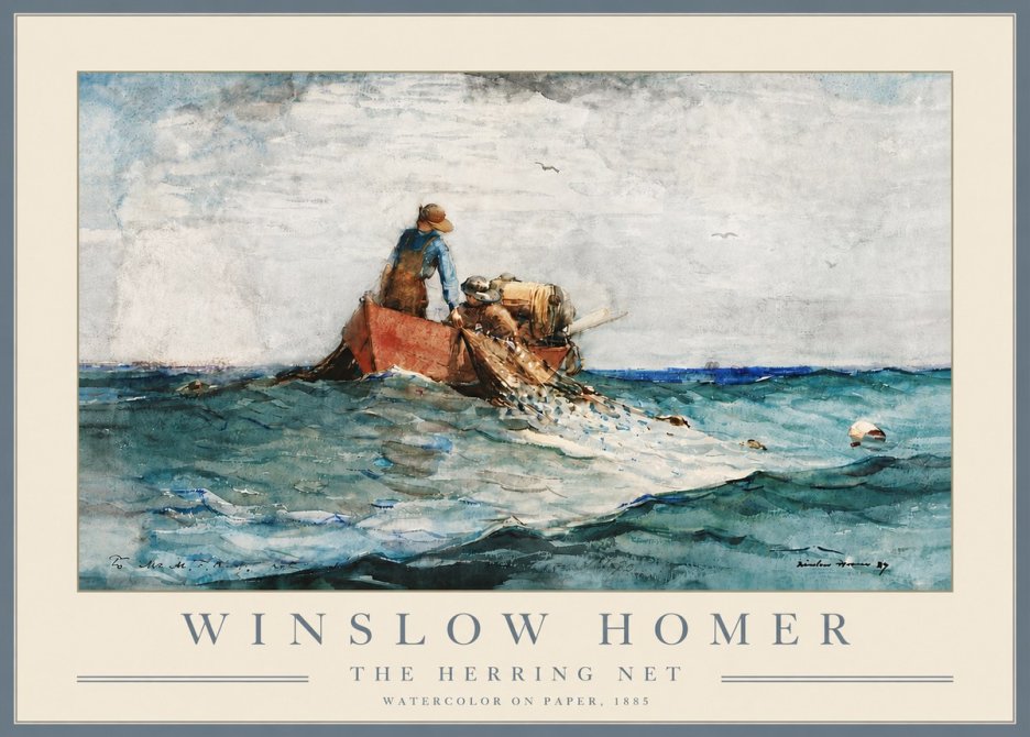 Winslow Homer The Herring Net II No5 - Plakat