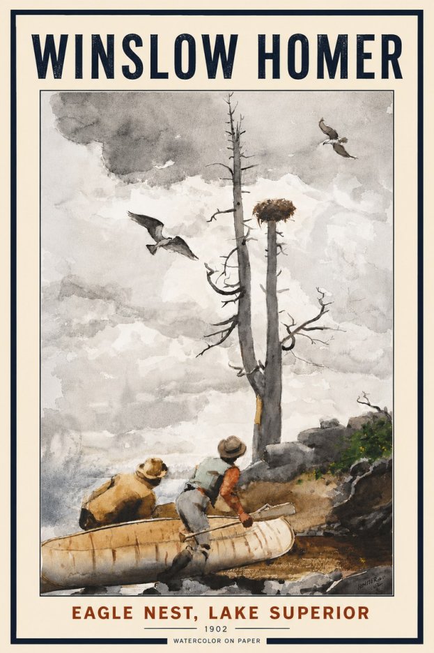 Winslow Homer Eagle Nest, Lake Superior No5 - Plakat