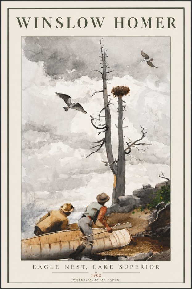 Winslow Homer Eagle Nest, Lake Superior No6 - Plakat