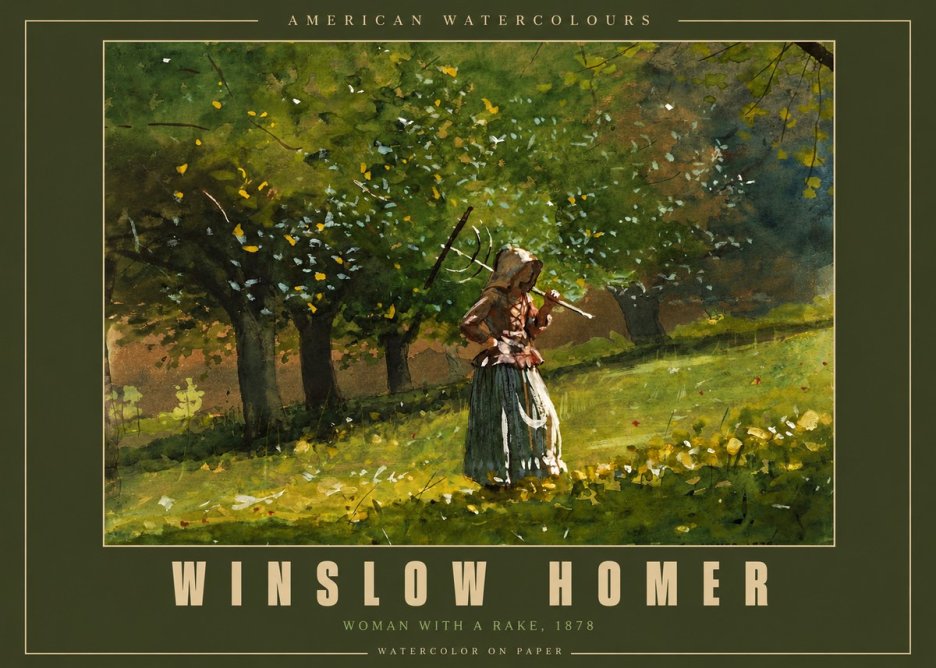 Winslow Homer Woman with a Rake, 1878 No4 - Plakat