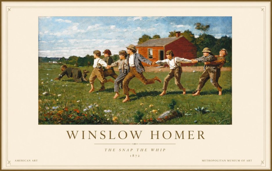 Winslow Homer The Snap the Whip No1 - Plakat